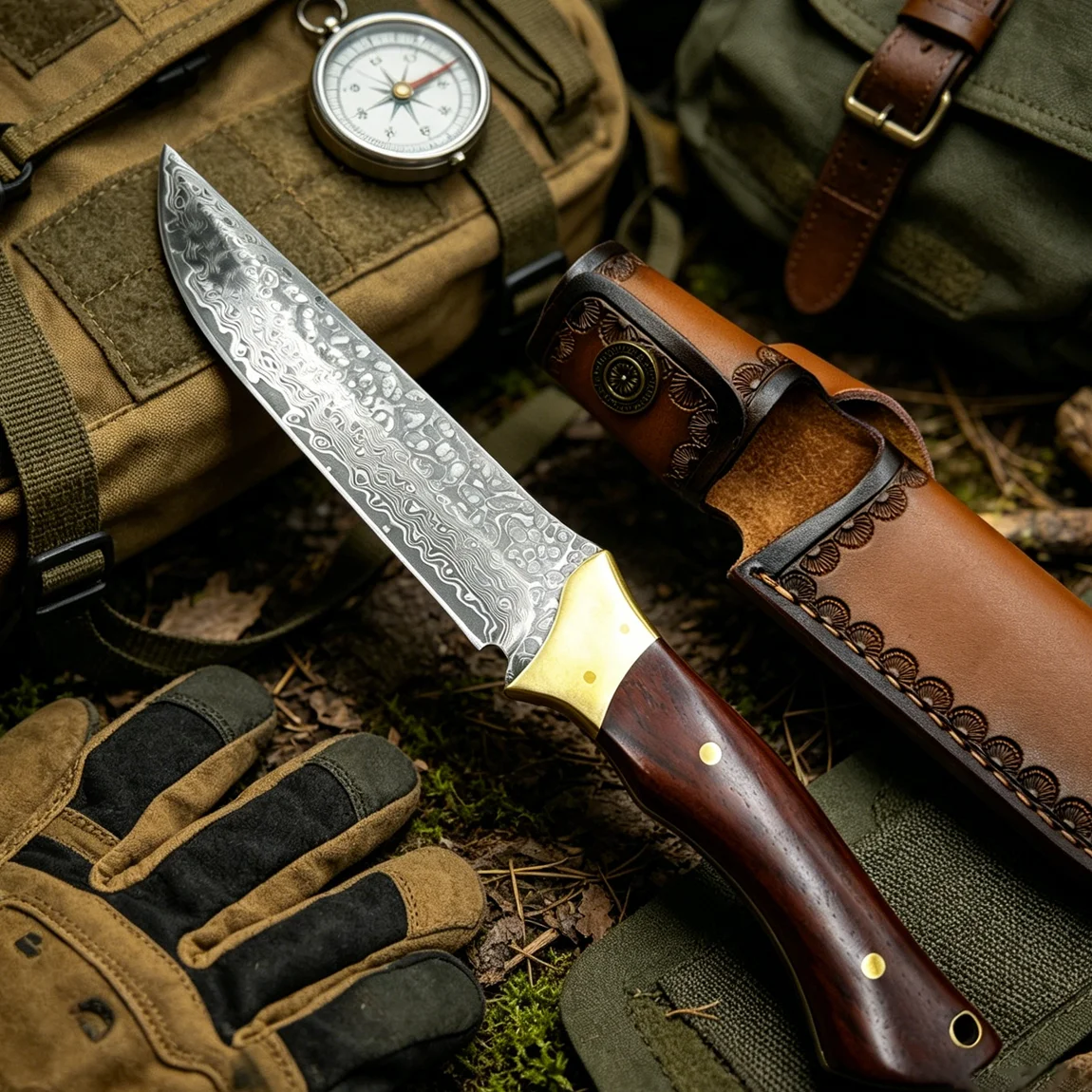 High Hardness VG10 Damascus Wood Handles Pocket Knife Outdoor Survival Camping EDC Tools Wilderness Portable Fruit Knives view 2
