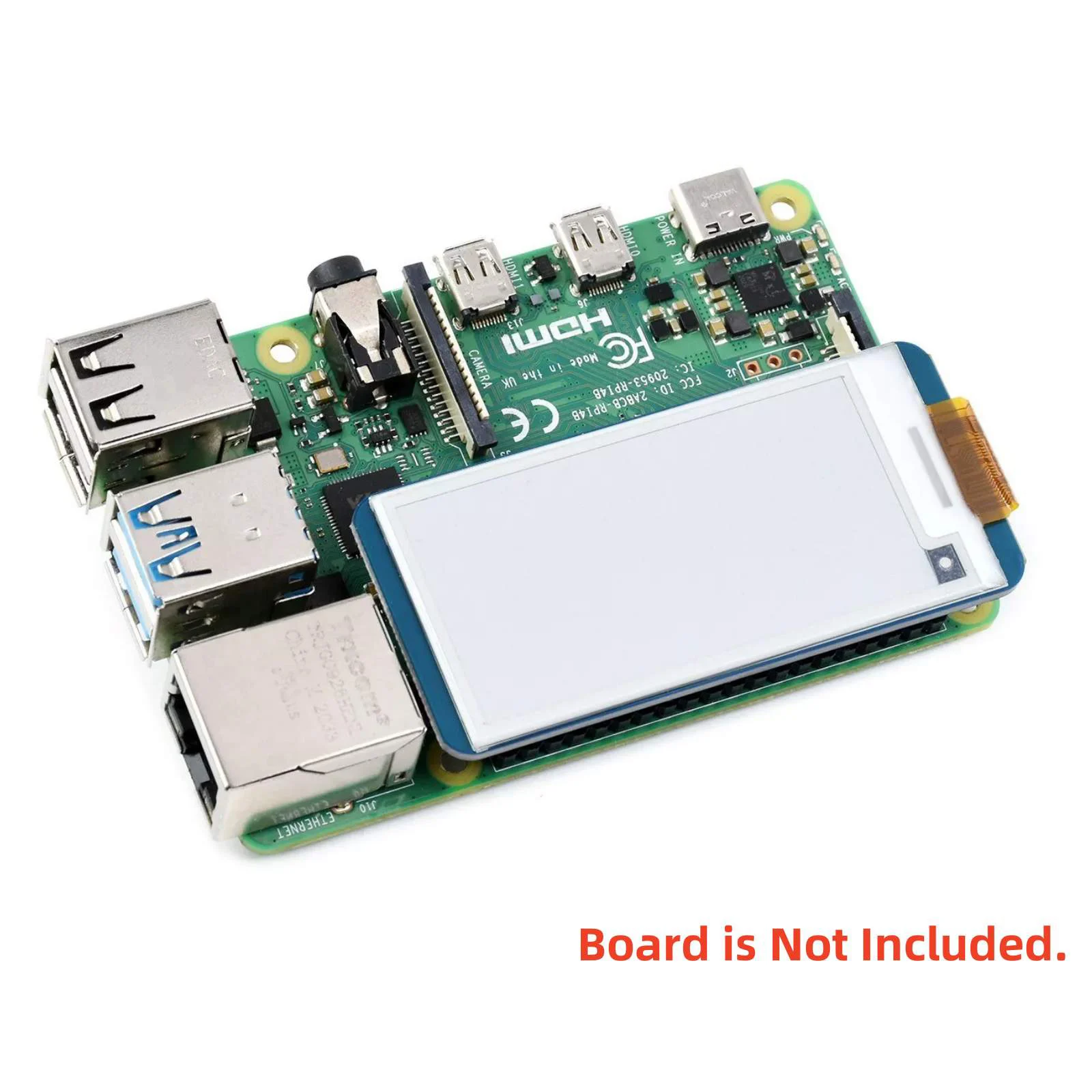 Módulo de Tela E-Paper para Raspberry Pi, E-Ink, Preto e Branco, 2,13 pol