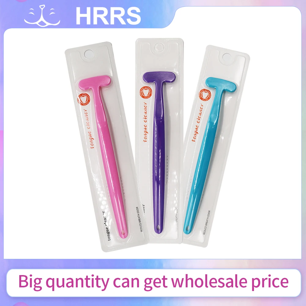 6pcs 160° PP Blue Pink Purple Tongue Scraper Tongue Cleaner