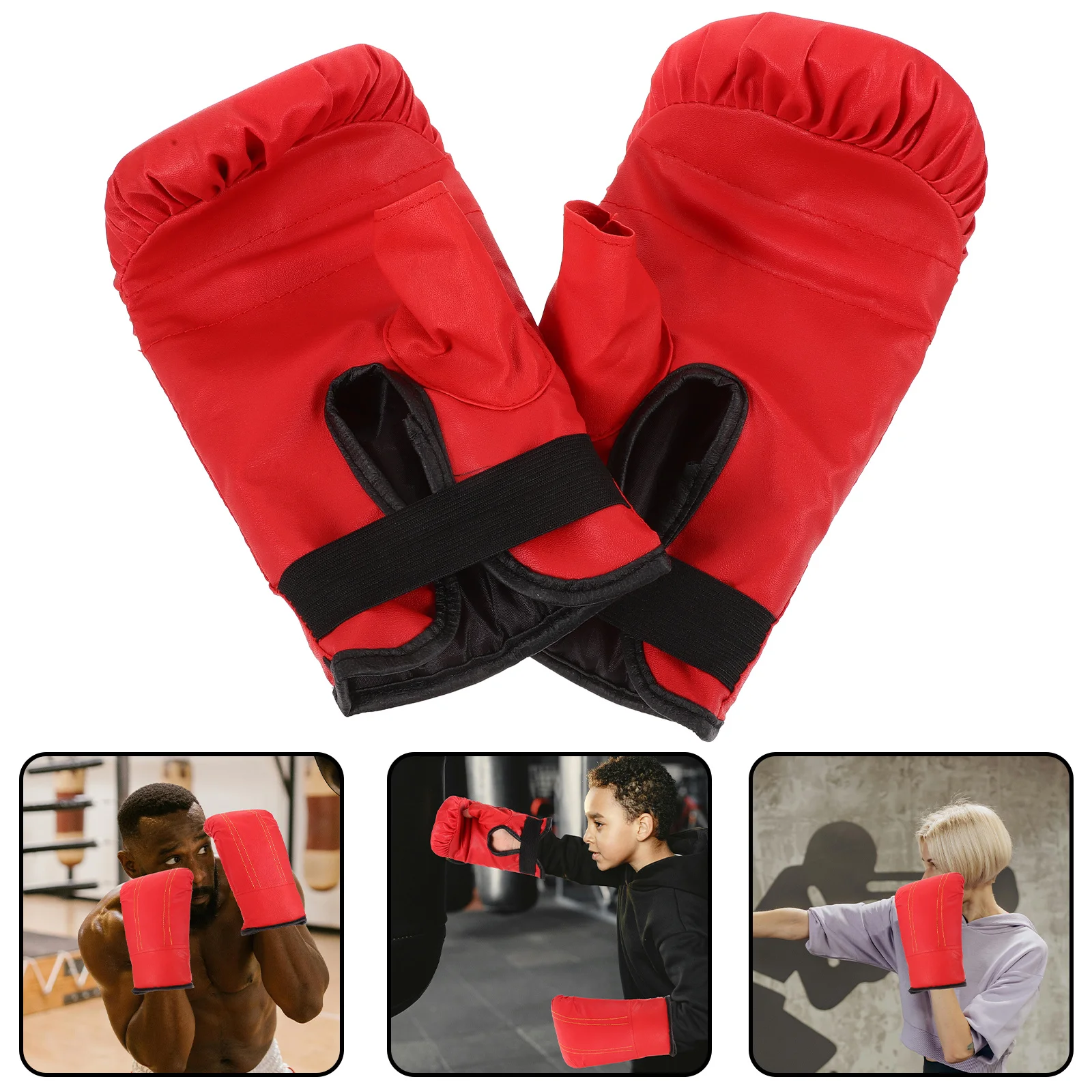 

Boxing Gloves Adults Kids Red Color Durable Training Sparring Gloves Comfortable Sparring Training Martial Arts Fitness Workouts