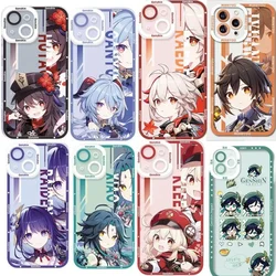 Xiaomi Redmi 용 전화 케이스 12 13C 12C 9 9C 9A Redmi Note 12 Pro Plus 10 11 10S 12S 커버 소프트 클리어 케이스 Genshin Impact Lyney