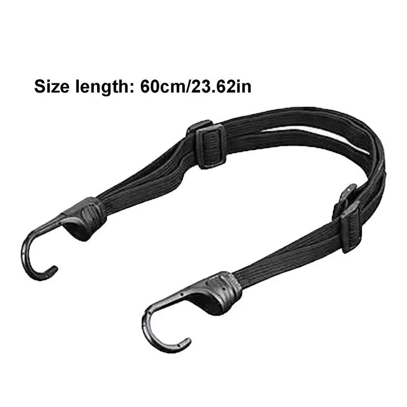 Motorcycle Tie Down Straps Retractable Cargo Hook Strap Elastic Rope With 2 Hooks Multifunctional Tie-Down Straps For Luggage