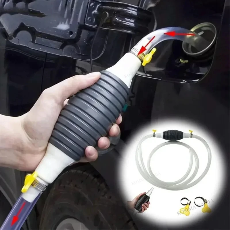 Universal Car Fuel Pump 1/2/3m Hand Gas Oil Pump Manual Suction Pipe Pumping For Boat Liquid Petrol Pump Transfer Pump Kit view 5