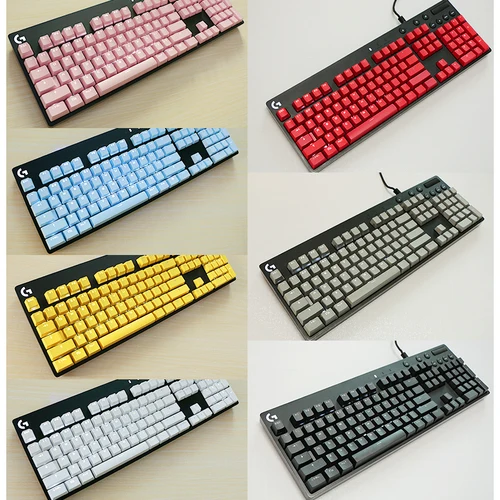 Imagen 2 del producto Juego completo de teclas retroiluminadas PBT para teclado Logitech G610 G PRO X G512C, teclas esmeriladas, interruptores GX