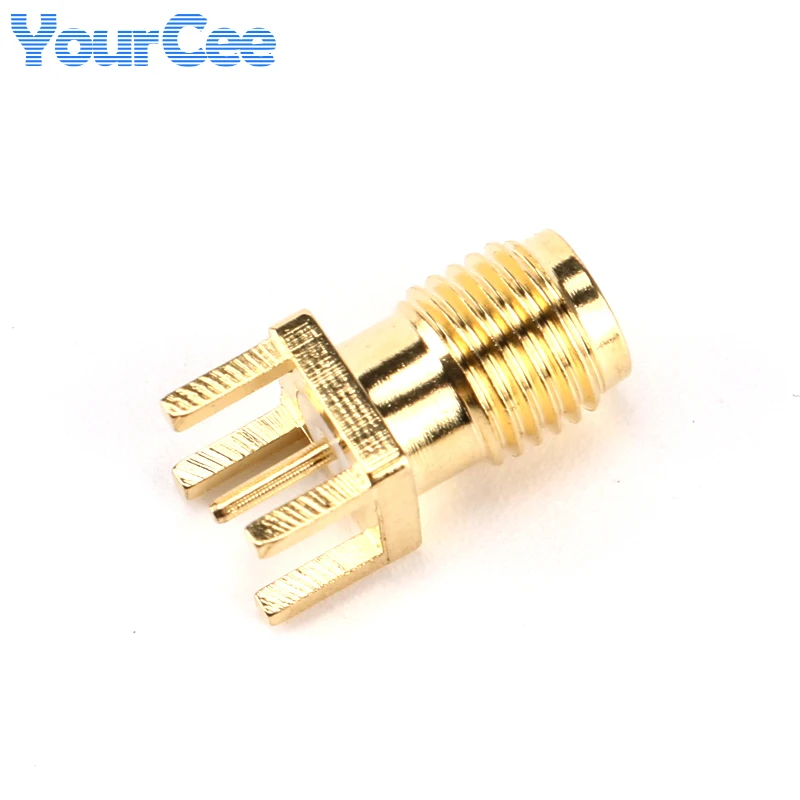 2Pcs SMA-KE SMA-KWE SMA Female Jack Plug PCB RF Copper Adapter Straight Right angle Mount Connector Antenna Base Connector