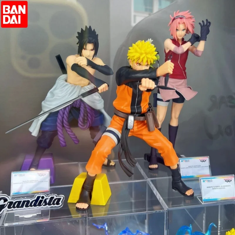 

Bandai Naruto Sasuke Sakura Grandista Figures Desktop Ornaments Collectibles Holiday Gifts Toys Anime Merchandise Model Gift Toy