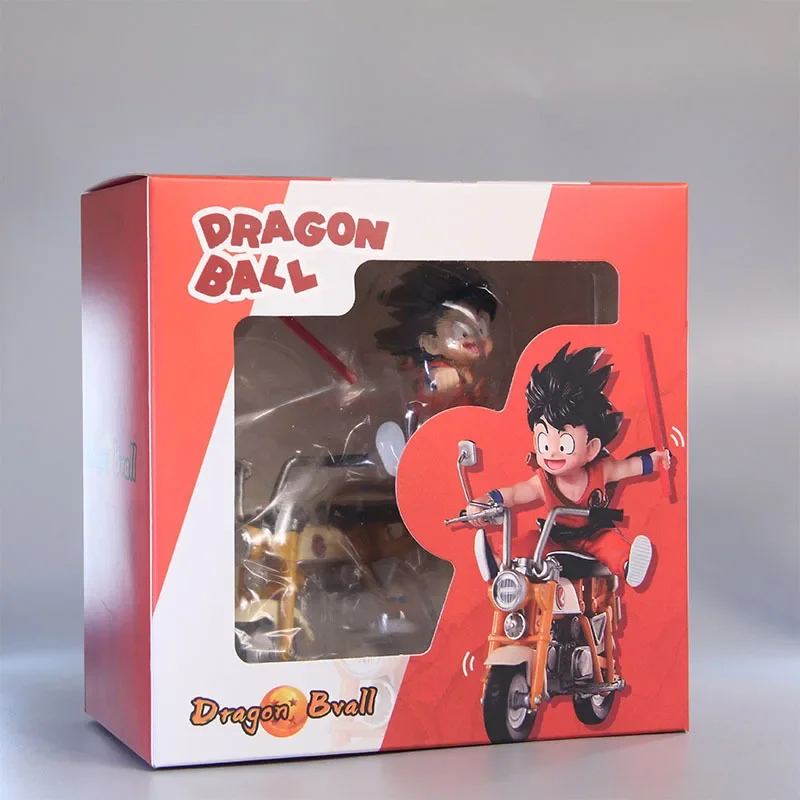 Figurines d'anime Dragon Ball Z, série lomatéritive, statue en PVC, moto à collectionner, modèle Roshi Goku, jouets de décoration, 14cm