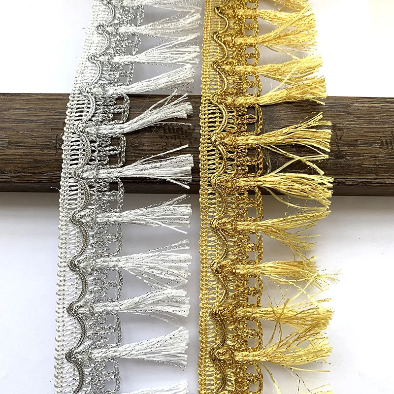 2M 5M each pack Big wide 4.5cm golden laces handmade sewing flower lace trims accessory curtain dresses hat edge gold decoration