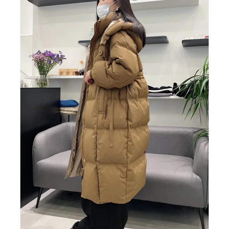 2024 Winter Long Parkas Ultralight Padded Puffer Jackets for Women Casual Coats Warm Hooded Lightweight Outerwear Coats Down