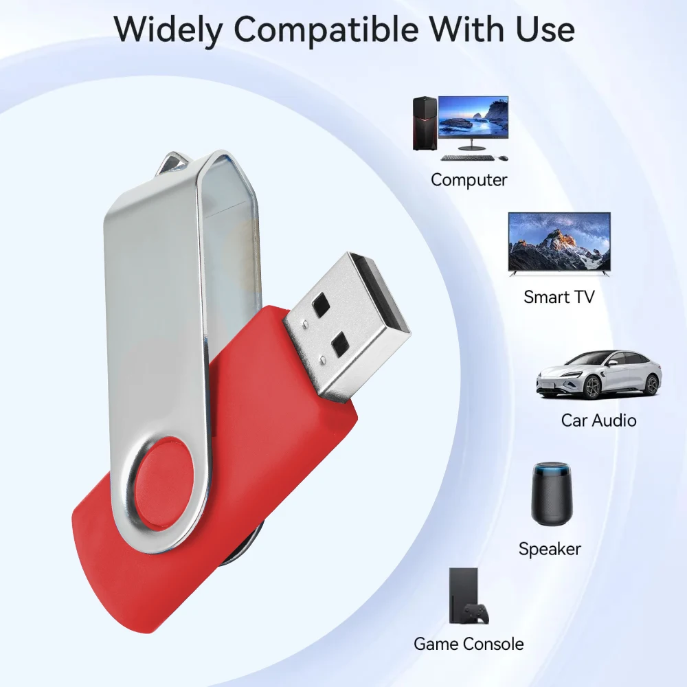 10/50/100PCS USB Flash Drive 1GB 2GB 4GB คลิปโลหะ Memory Stick 64GB ฟรีโลโก้ที่กําหนดเอง Pendrive 32GB ของขวัญสร้างสรรค์ usb Stick 16G