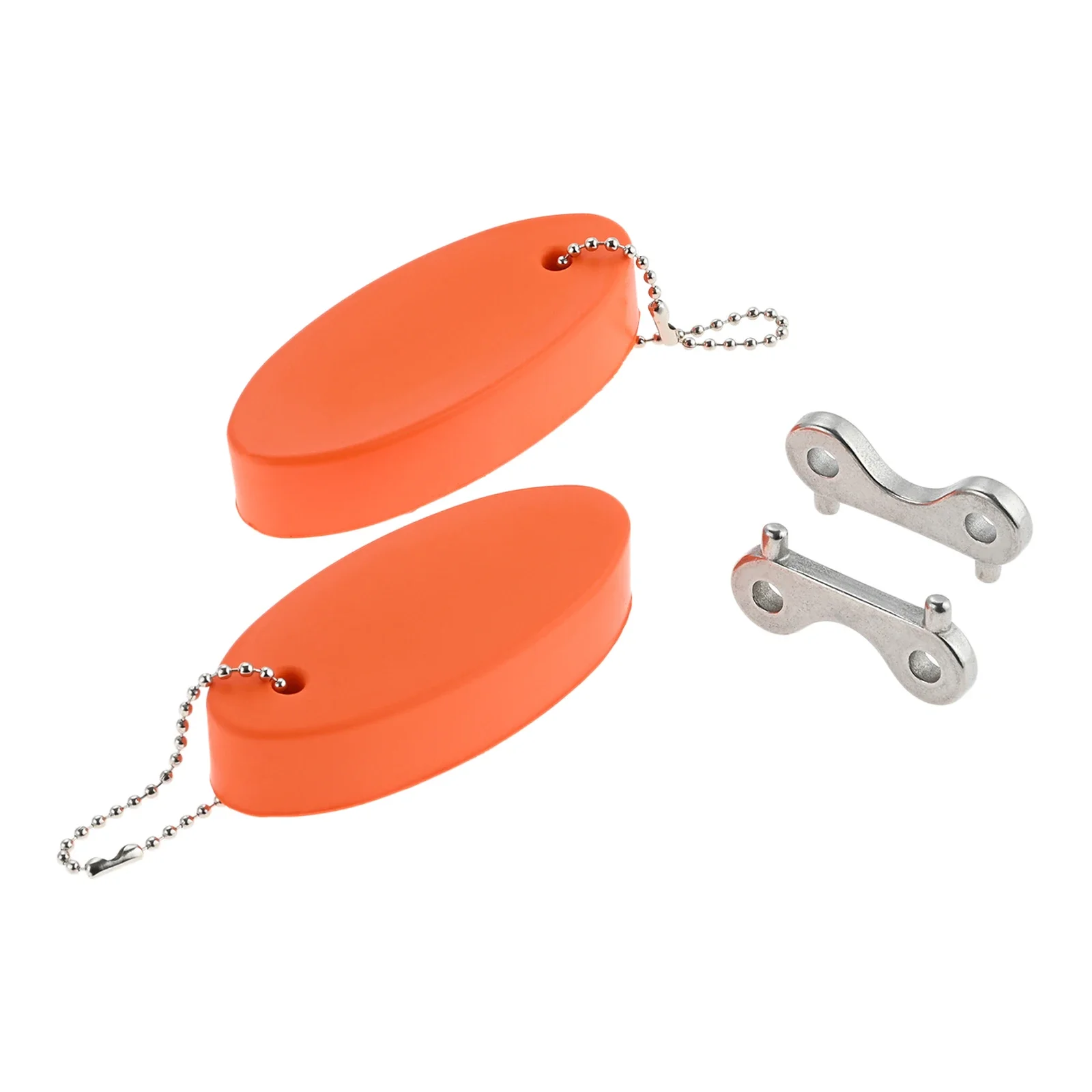 2Pcs Marine 316 Stainless Steel Boat Gas Cap Key & Foam Floating Keychain Kit for 1.5