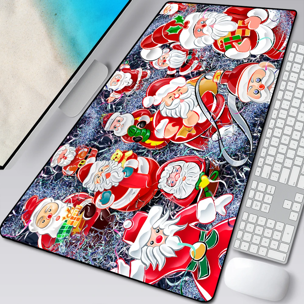 Imagem -02 - Presente de Natal Arte do Inverno Impressão hd Xxl Mouse Pad Gamer Acessório Quente Grande Bloqueio Computador Borda Teclado Esteira Anime dos Desenhos Animados