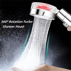 360 °   Rotation Turbo Duschkopf Handheld Hochdruck Wasser Spar Spray Duschkopf Filter Badezimmer Zubehör 2024