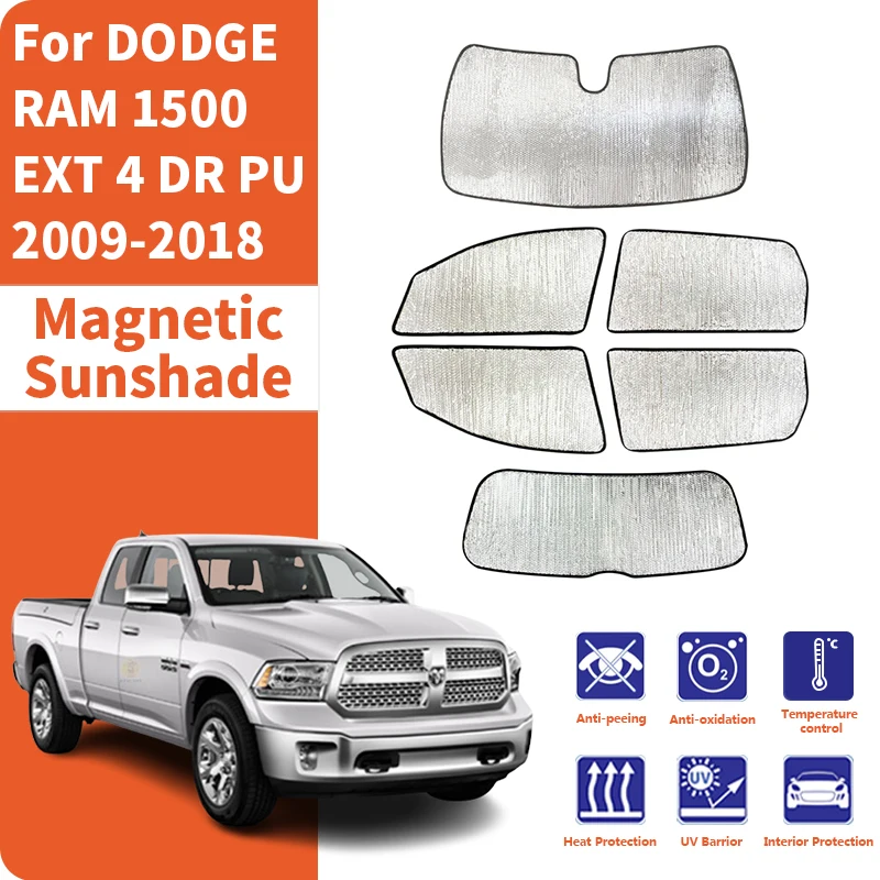 

Custom Car Window Sunshade Anti-UV Car Sun Window Visors Sunshade Covers Accessories For DODGE RAM 1500 EXT 4 DR PU 2009-2018