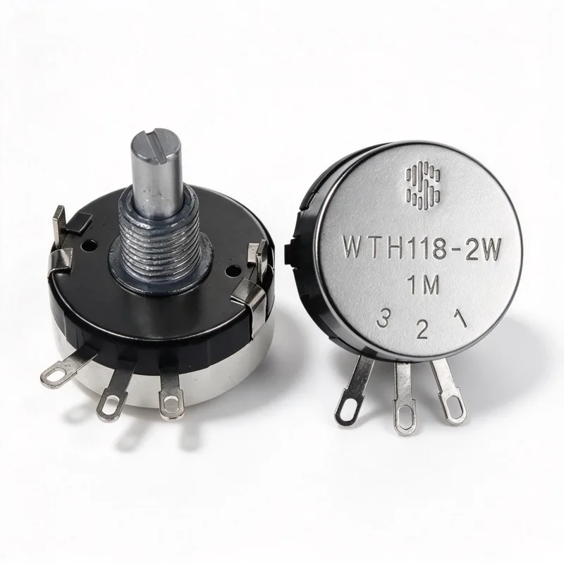 For WTH118-2W Dual Triple Gang Carbon Film Potentiometer 1K 2K 4.7K 10K 100K 470K 1M
