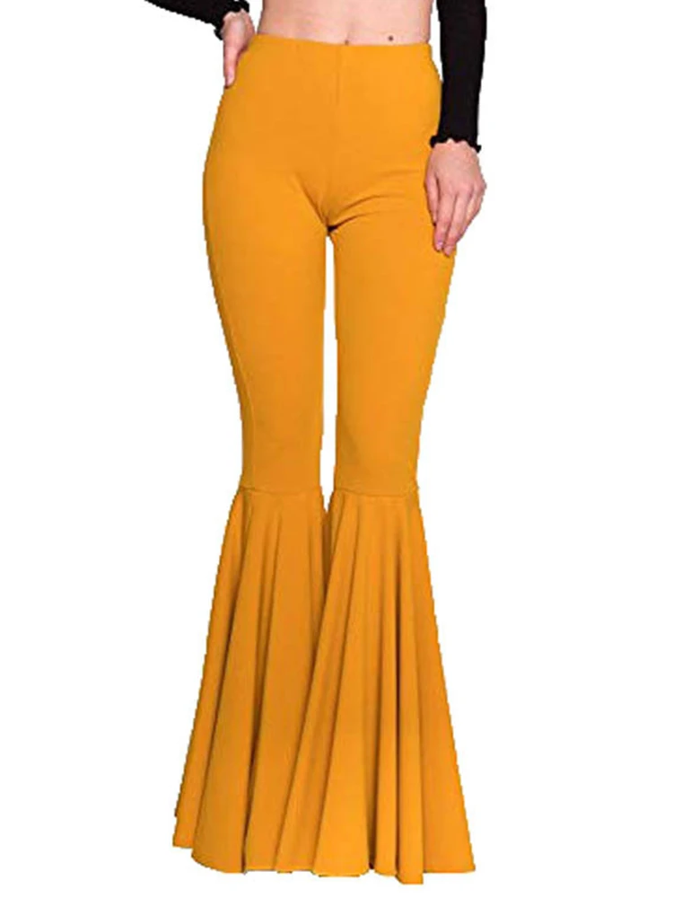 

Fashion Casual Female High Waist Yoga Trousers Elastic New Flare Pants Trendy Sexy Dance Streetwear Joggers