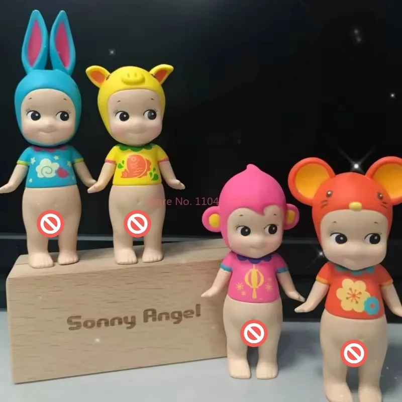 متوفر في المخزون حقيقية سوني الملاك شنغهاي معرض طبعة محدودة محظوظ سلسلة صندوق أعمى أرنب ماوس قرد خنزير دمية اليد الهدايا