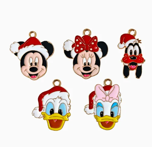 

10 pcs Christmas Charms Enamel Charms Pendants for Jewelry Making Necklaces Earrings Braceltes DIY Crafts Gifts