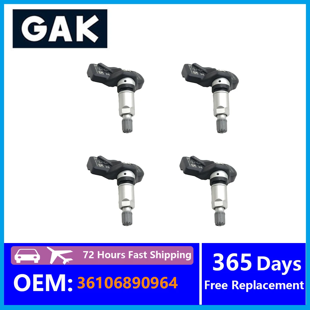 4PCS 36106890964 GAK 433MHz Tire Pressure Sensor Accessories For BMW F07 F10 F01 F02 F03 F04 F11 F12 F13 X1 X3 X4 Z4 MINI R58
