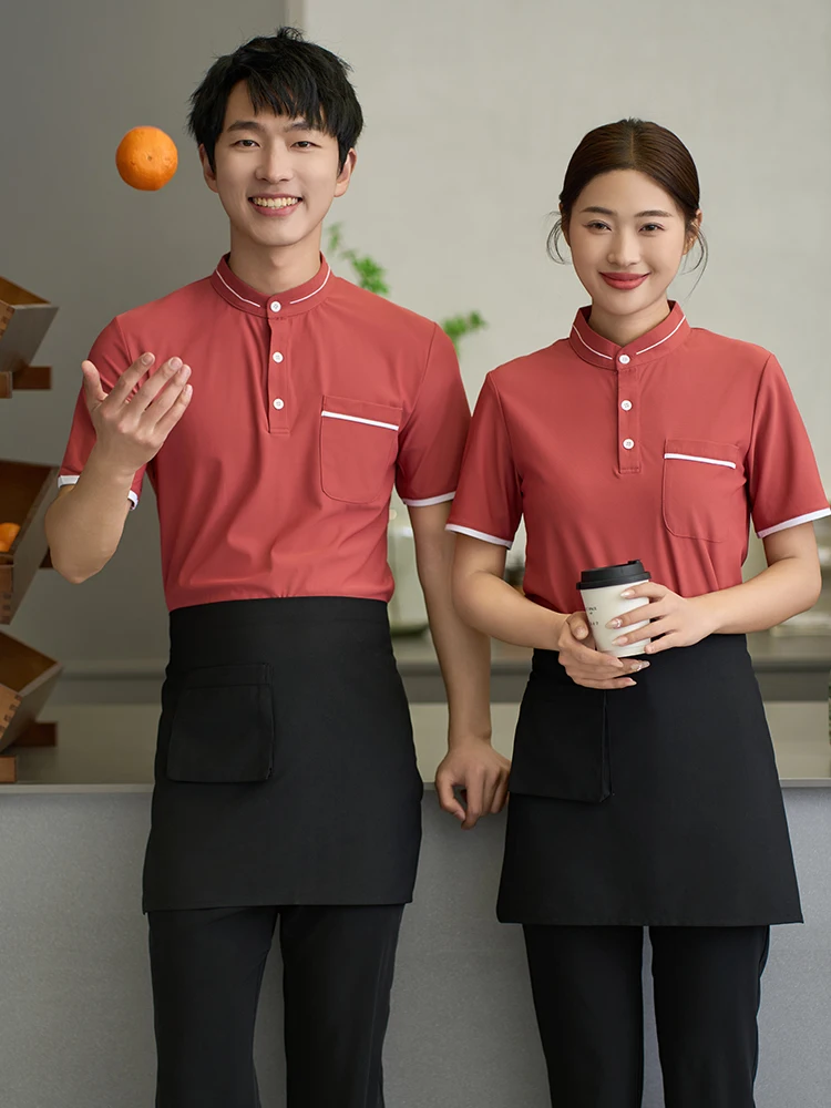 Женский оригинальный женский костюм, дышащая рубашка для ресторана в западном стиле, мужская униформа для отеля, одежда для кафе и магазина