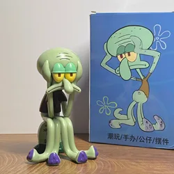 New Spongebob Squidward Tentacles Mobile Phone Bracket Statue Model Anime Peripheral Desktop Collection Decoration Toys Gifts