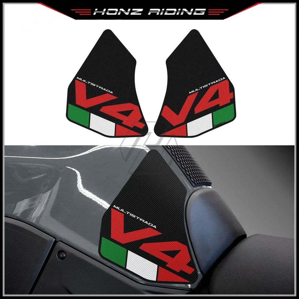 For Ducati Multistrada V4 1100 Sport 1100S 2021-2022 Sticker Motorcycle Anti-slip Side Tank Pad Protection Knee Grip Mat