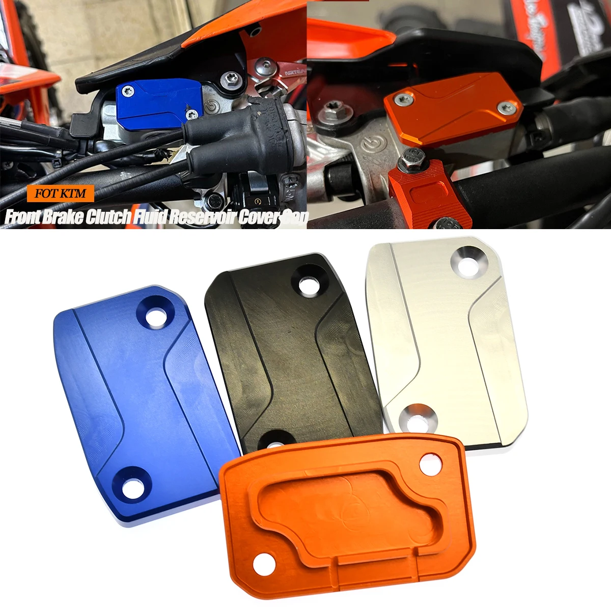 

Motocross CNC Front Brake Clutch Fluid Reservoir Cover Cap For KTM XC XC-W XCF SX SXF EXC EXCF TPI Six Days 125-500 2006-2022