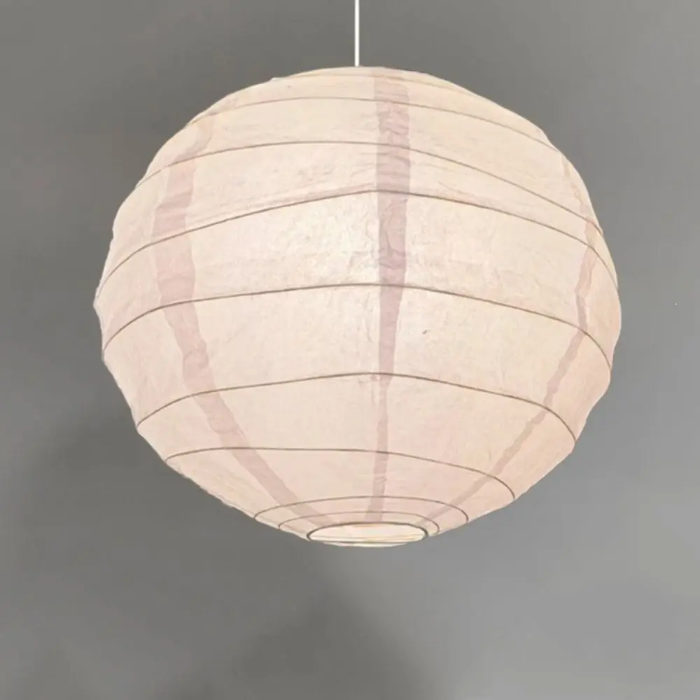 Japanese Style Spherical Paper Lantern Irregular Shape Large Round Rice Paper Lamp Vintage Warm Atmosphere Lampshade Dining Room