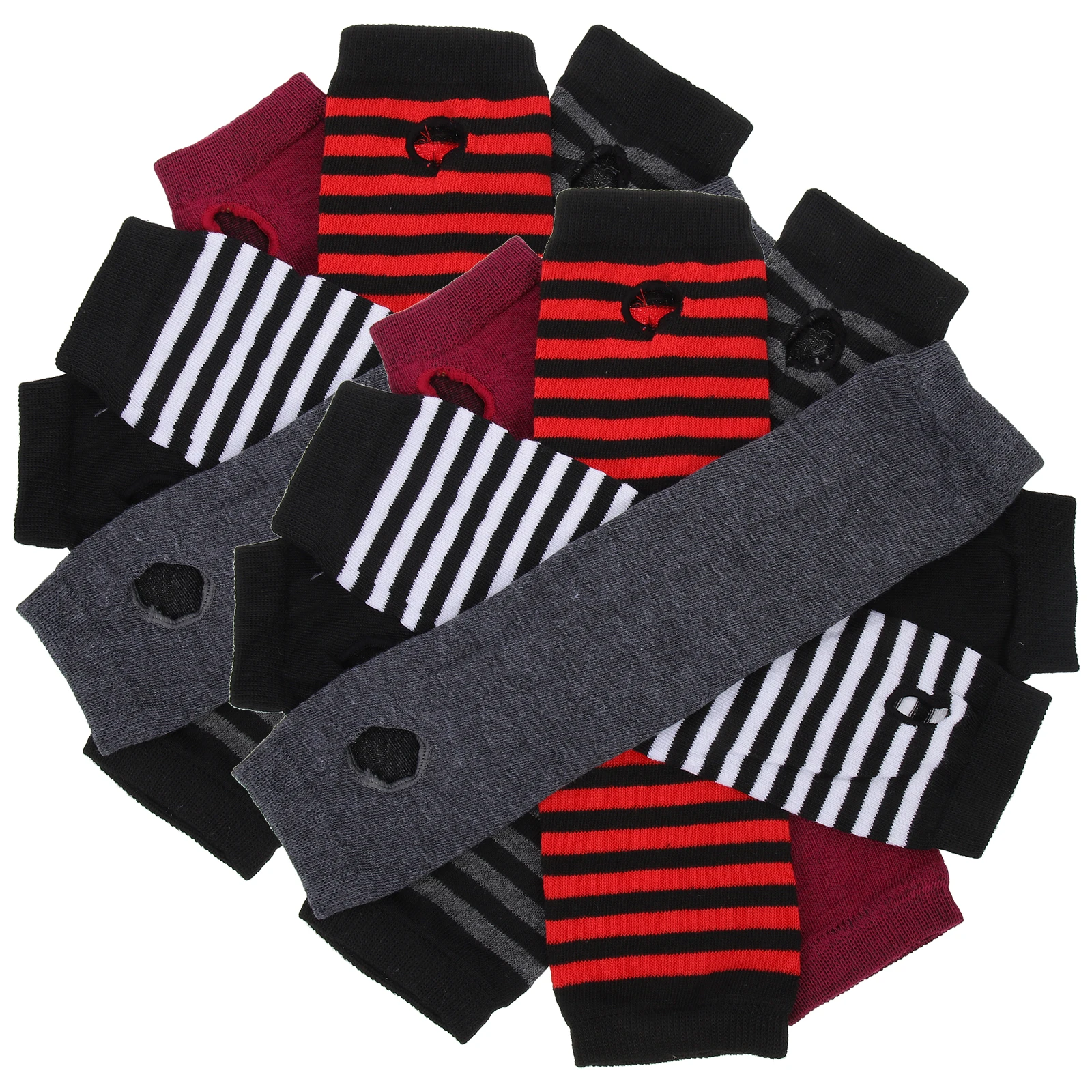 

6pcs 6 Pairs Warmers Women Gothic Fingerless Gloves Protectors Half-Finger Gloves Decorative Arm Cover Winter Warm Sleeves