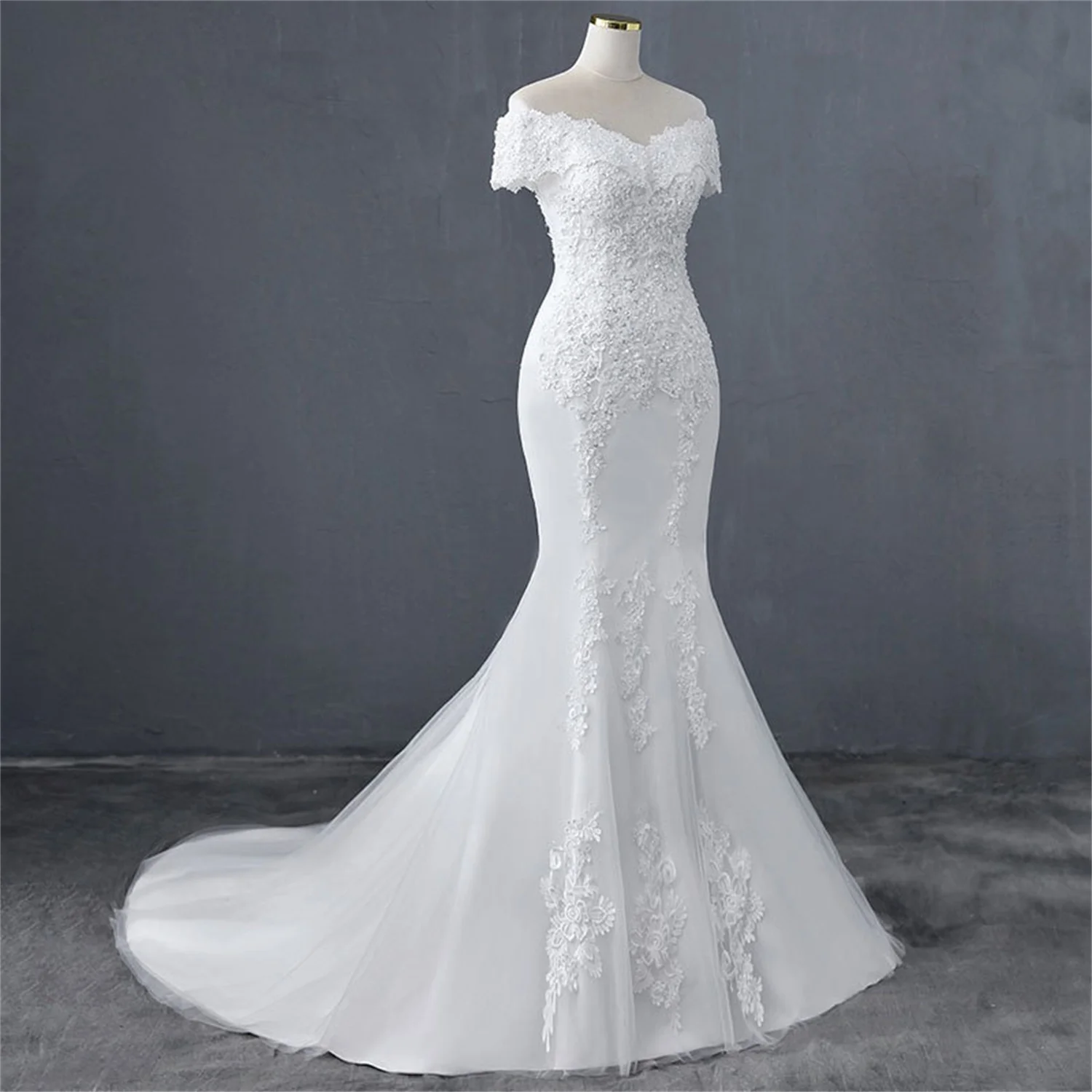 Lace Luxury Bridal Dresses 2023 Fish Tail Party Dress for Wedding Guest Dresses for Women Weeding Dress Women2023 Bride Woman