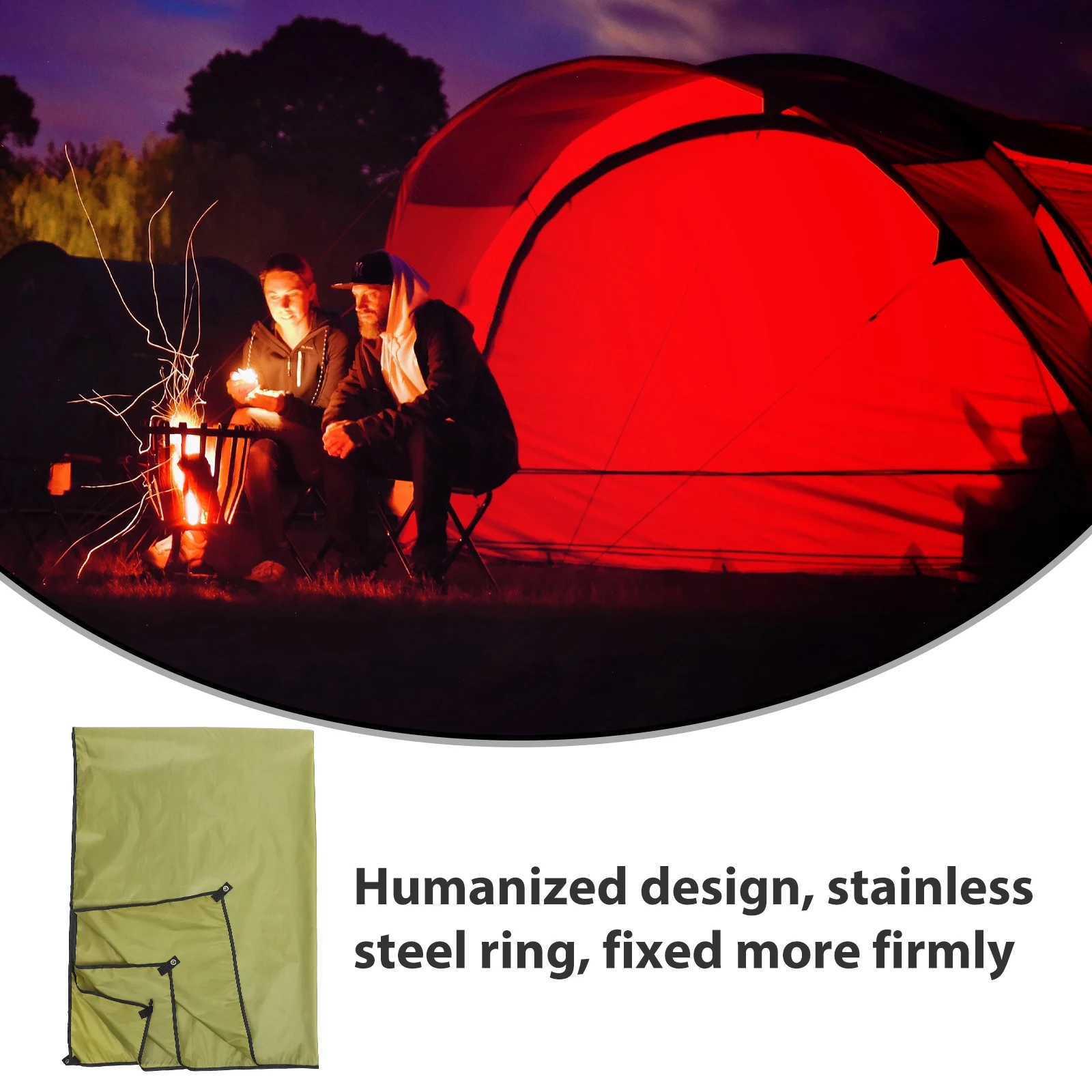 

Waterproof Blanket and Moisture-proof Pad Camping Tent Essentials Portable Green