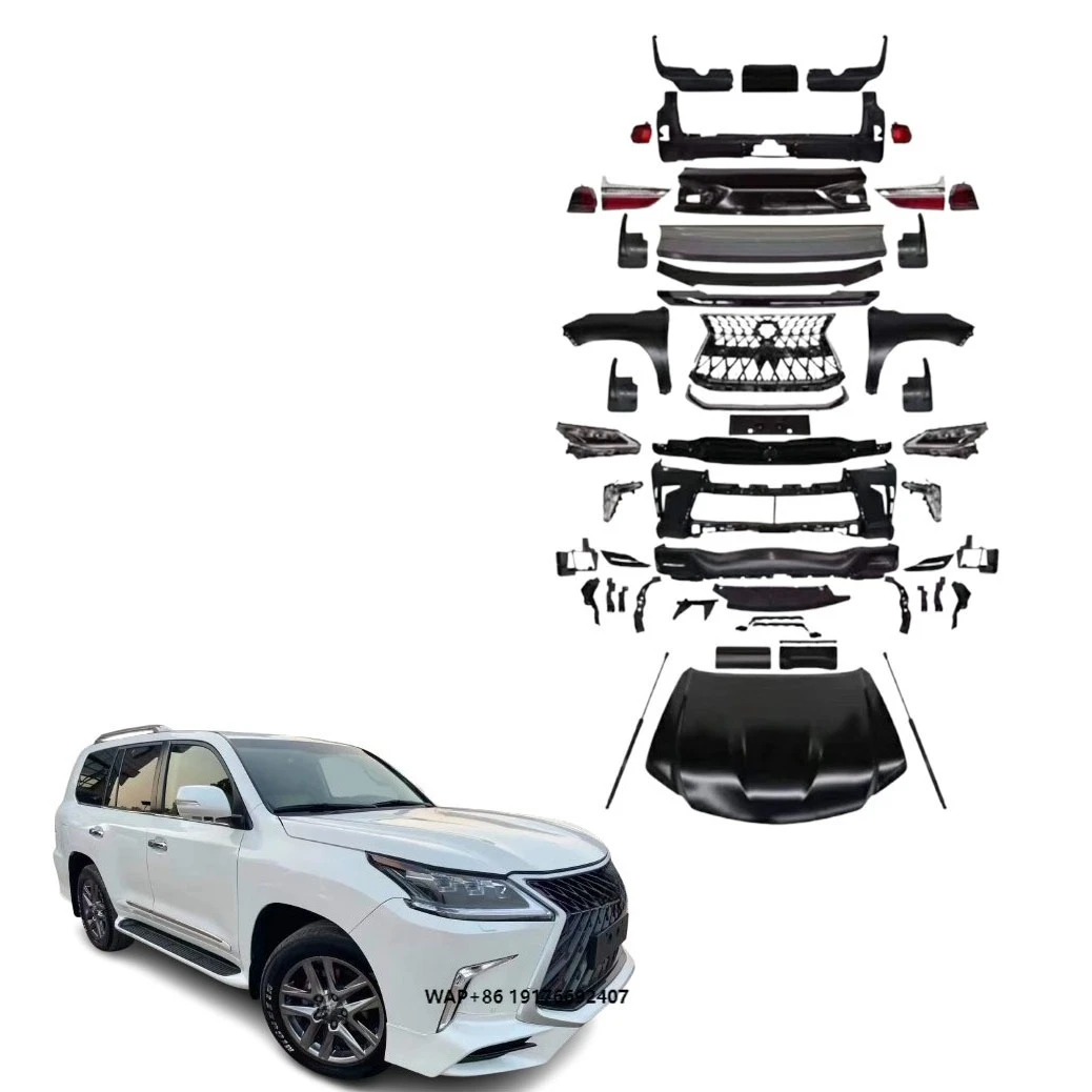 2008-2016 forLexus LX570 Body Kits High Quality Perfect Fit Car Bumpers Front Bumper Rear Bumper Lip Grill Light Rear F Upgrade