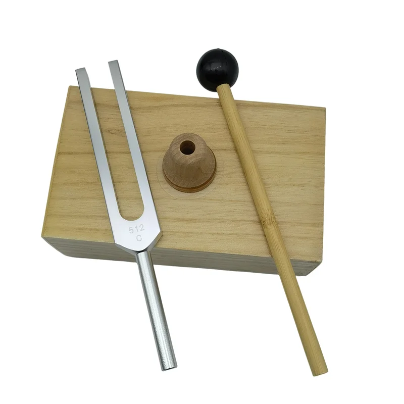 ABKO-ส้อมเสียง 512HZ การสั่นสะเทือนไม้ Resonator กล่องเครื่องมือทดลองสําหรับ Sound Therapy,โยคะ,สมาธิ