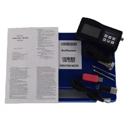 VM-6360 Digital Vibration Tester Meter Analyzer with Software and Data Cable 0.01-400mm/s True RMS Vibrometer