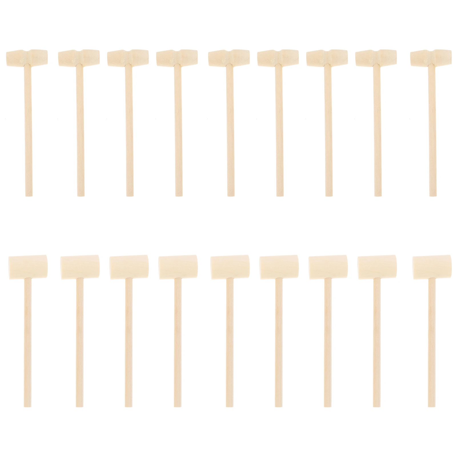 

20pcs Mini Wooden Hammers s Mallet Smooth Safe Pounding Cake Hammering Tool Game Prop Small Mallet Crab Lobster