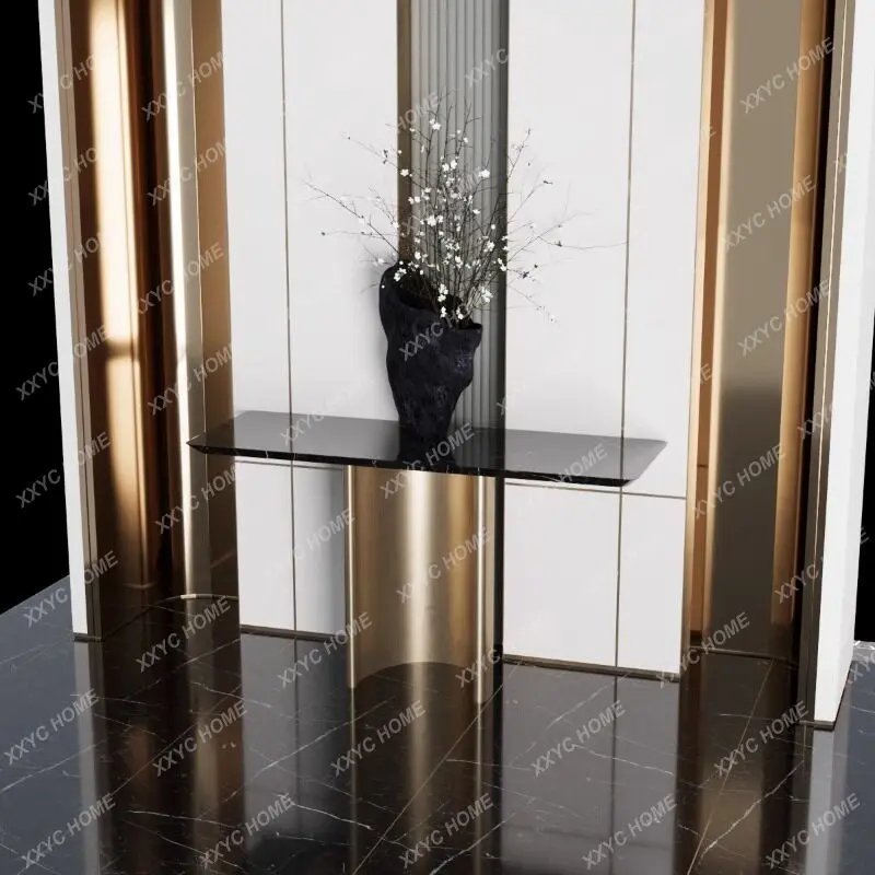 XX High-end  light luxury marble entrance table ultra-narrow entrance cabinet