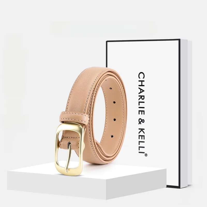 チャーリーウィンクル-レディース-レザーベルト-ジーンズ-スカート用-スリムウエストデザイン-本革-ファッションアクセサリー-カジュアルスタイル