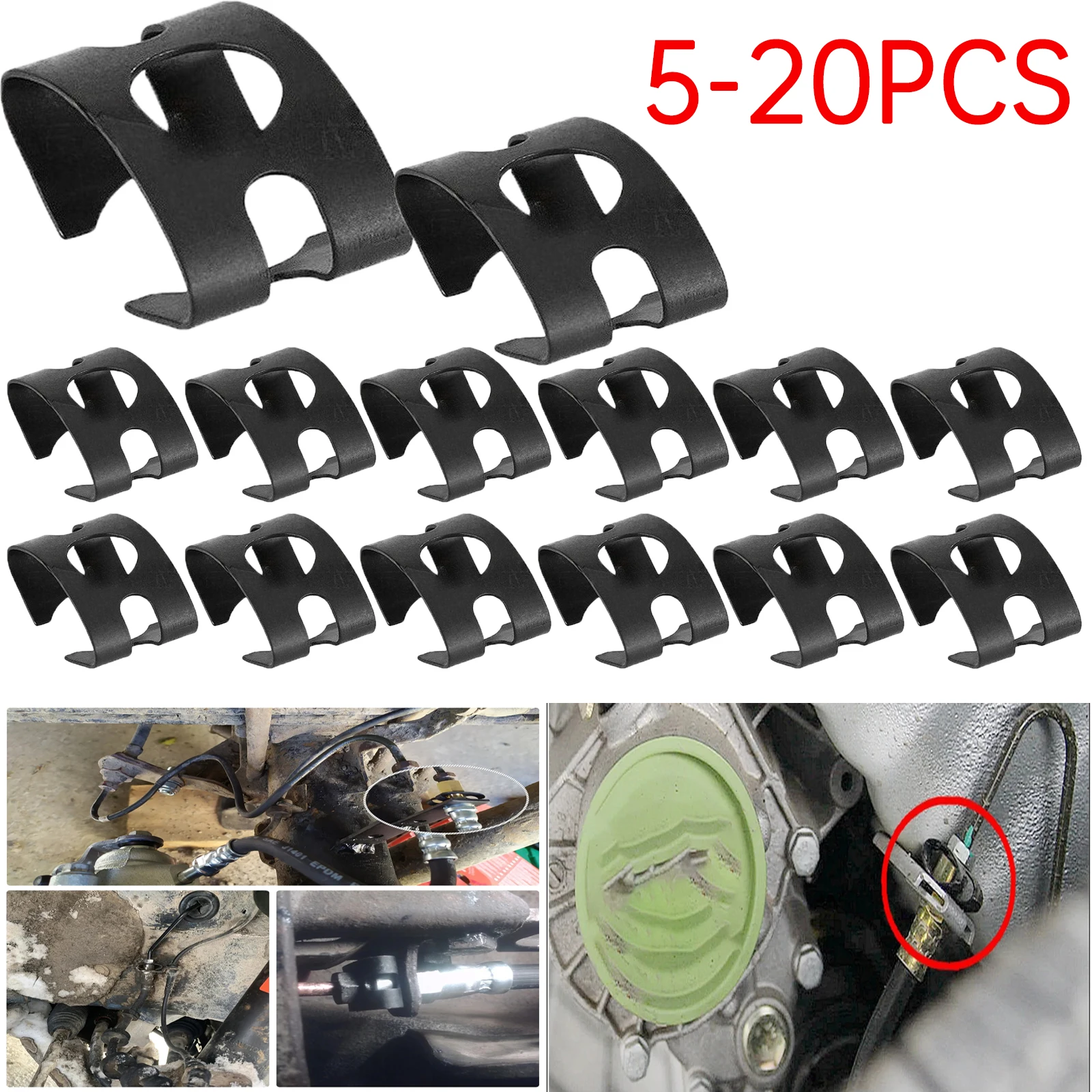 Clip de retención de línea de manguera de freno 5-30X, Clip de fijación de manguera de resorte de freno Abs, hebilla de manguera de freno de tuerca de Metal para Volkswagen Golf Mk Audi