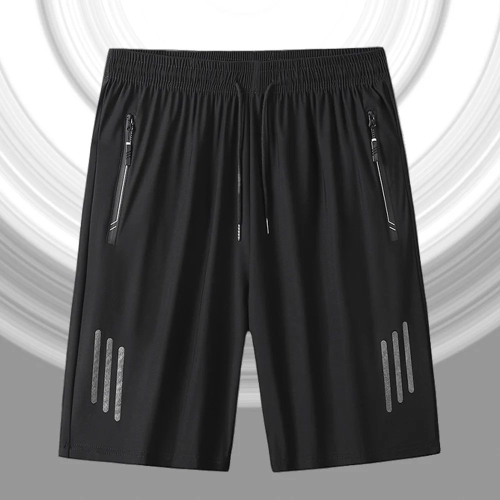 

Summer New Arrival Quick-Dry Breathable Casual Shorts Men's Ice-Silk Sports Shorts Fitness Training Shorts Reflective Strips