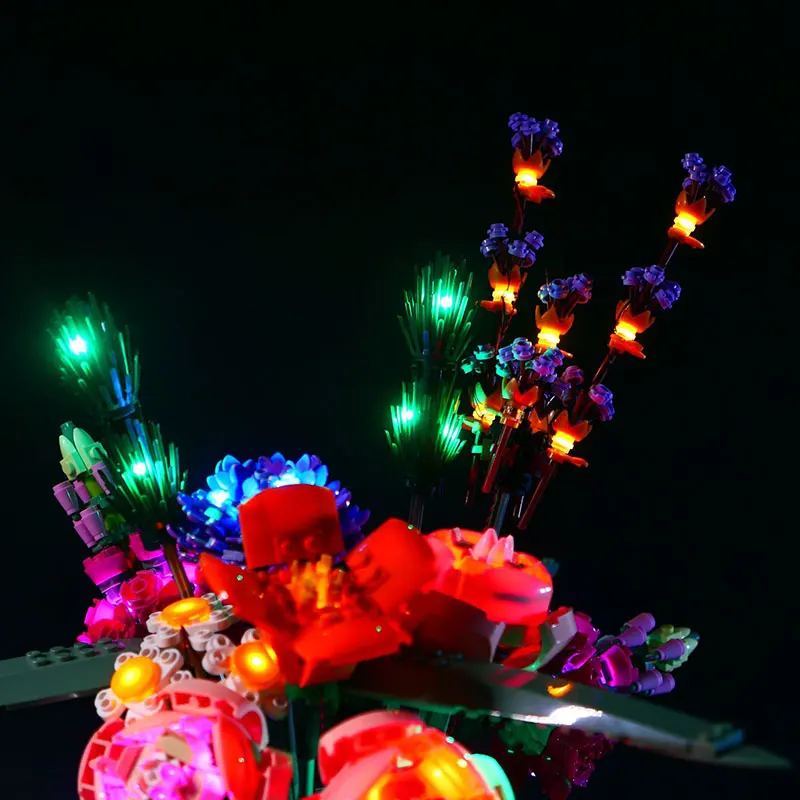 LED Light Kit For LEGO 10280 Flower Bouquet Create Lamp Ideas DIY Toys Gift (Not Include Building Blocks Bricks Kits Sets Model)
