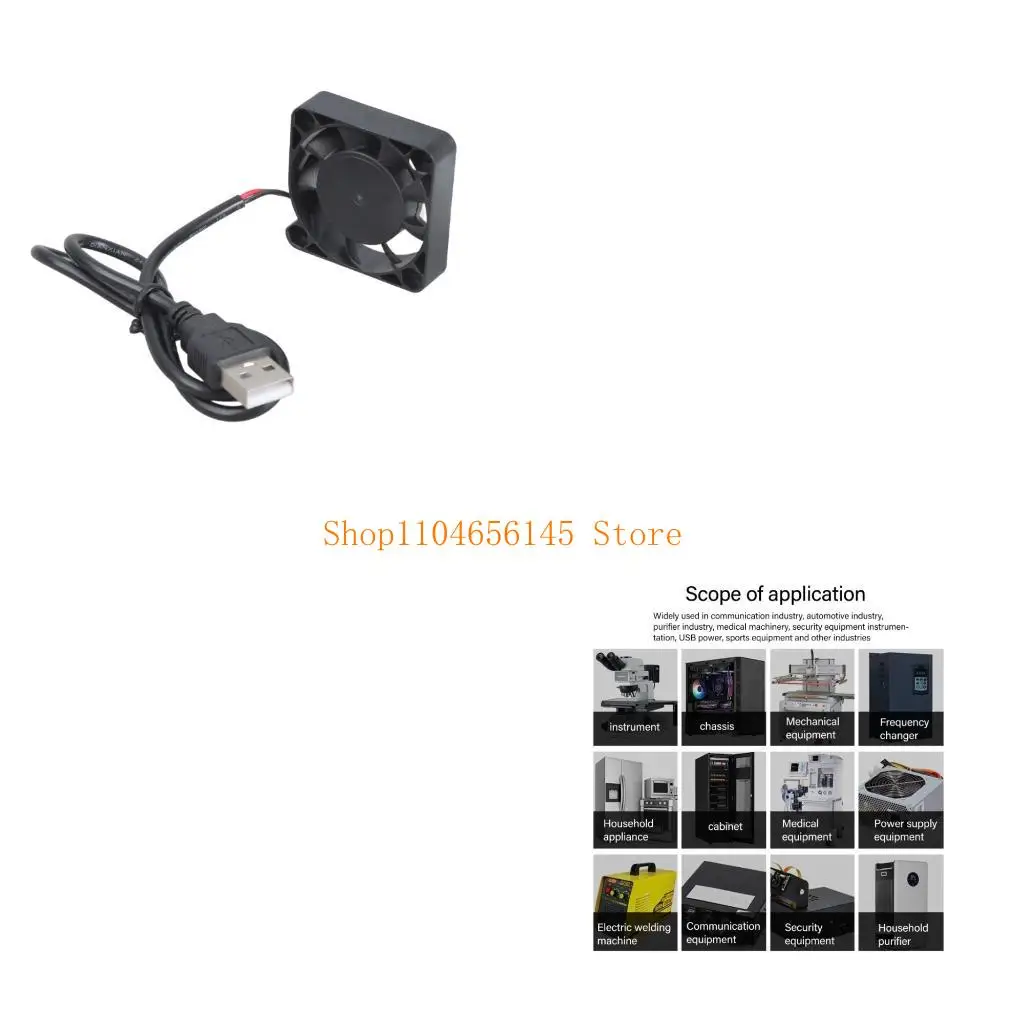 

5 ASD Эффективный 40 -миллиметровый вентилятор компьютерного охлаждения 5V USB Powered Highflow для -принтеров Электроника