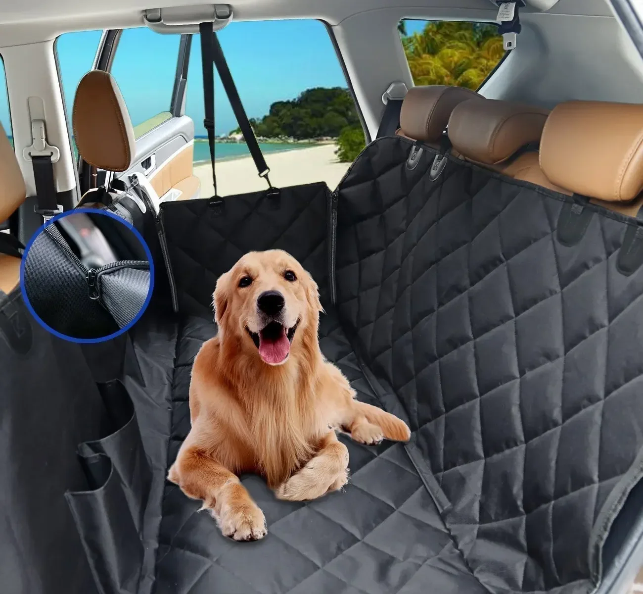 Car Dog Seat Pad Waterproof Anti Dirt Scratch, Rear Pet Back Seat Protector