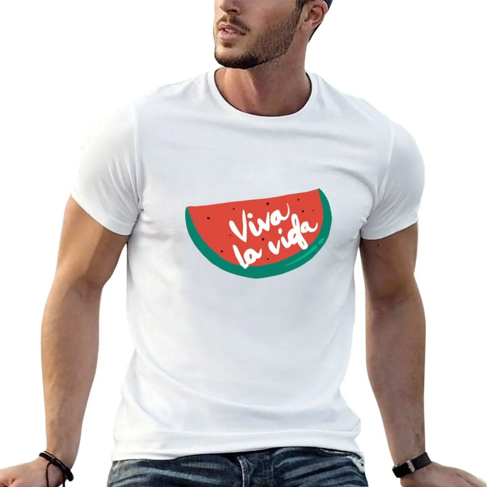 Twinkling Watermelon Fanart Viva la Vida T-Shirt basique respirant de couleur unie