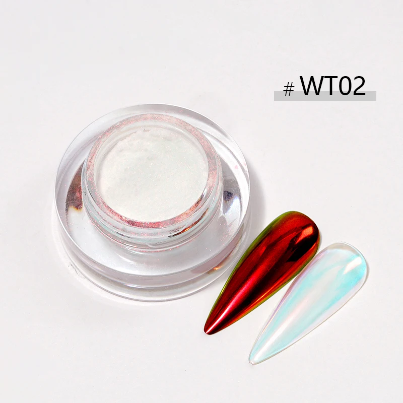 HNDO Neue 10 Farben Aurora Magic Mirror Pulver Nagel Glitter Chrom Pigment Staub Effekt für Nail art Decor Maniküre Design 2025