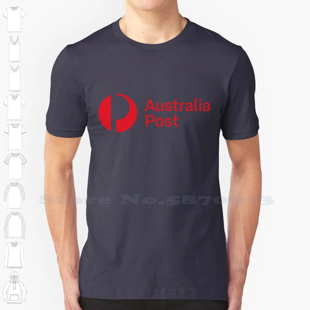 Australia Post Logo Casual Streetwear Print Logo T-shirt Graphic 100% Cotton Tee