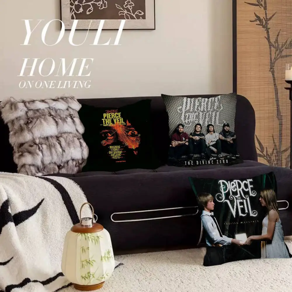 P-Pierce The Veil Band Cushion Cover Decorative Pillow Sofa Home Decor case pillow cases