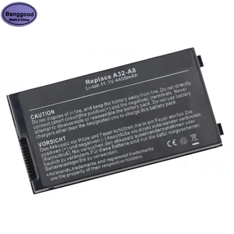 

Laptop Battery A32-A8 15G10N345800 for ASUS f80s F8S X81 f8 X81S N81V a8j Z99l Z99J A8E A8F A8Fm F8V A8H A8H X80 X80H