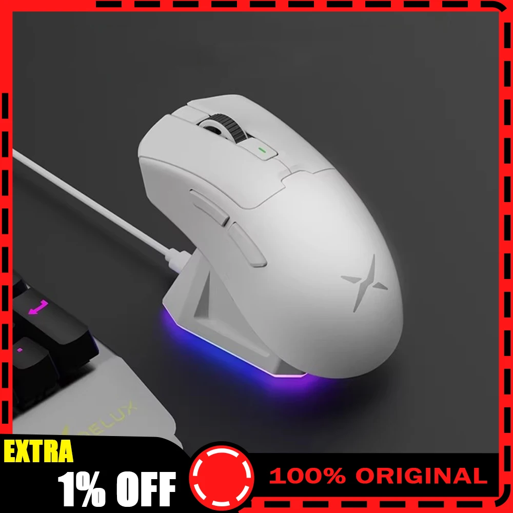 

DeLUX M900pro Gaming Mouse Nordic 52840 Chip Paw 3395 Sensor 8K Three Mods Wireless Mouse Low Delay Light Weight Mouse Gamer