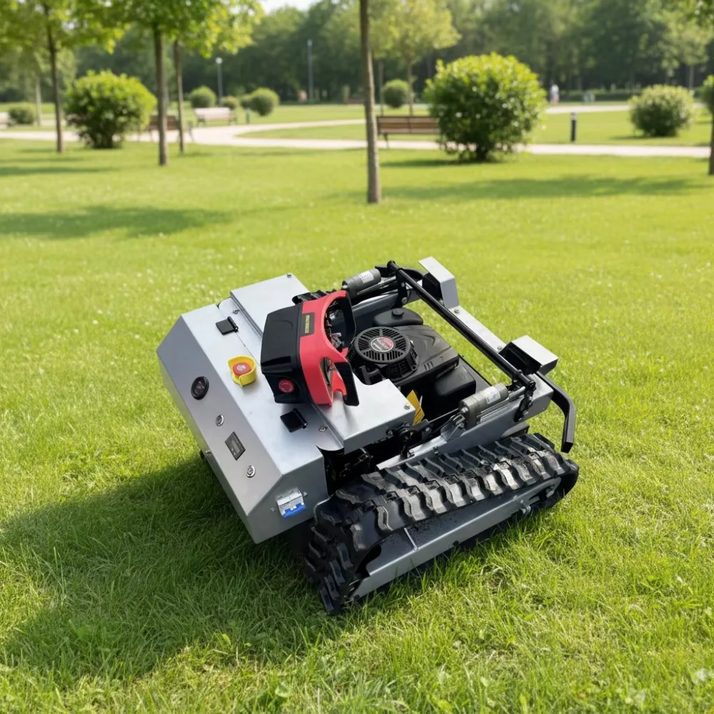 Wholesale Riding Automatic zero Turn Crawler Grass Cutter Remote Control Lawn Mower for Garden