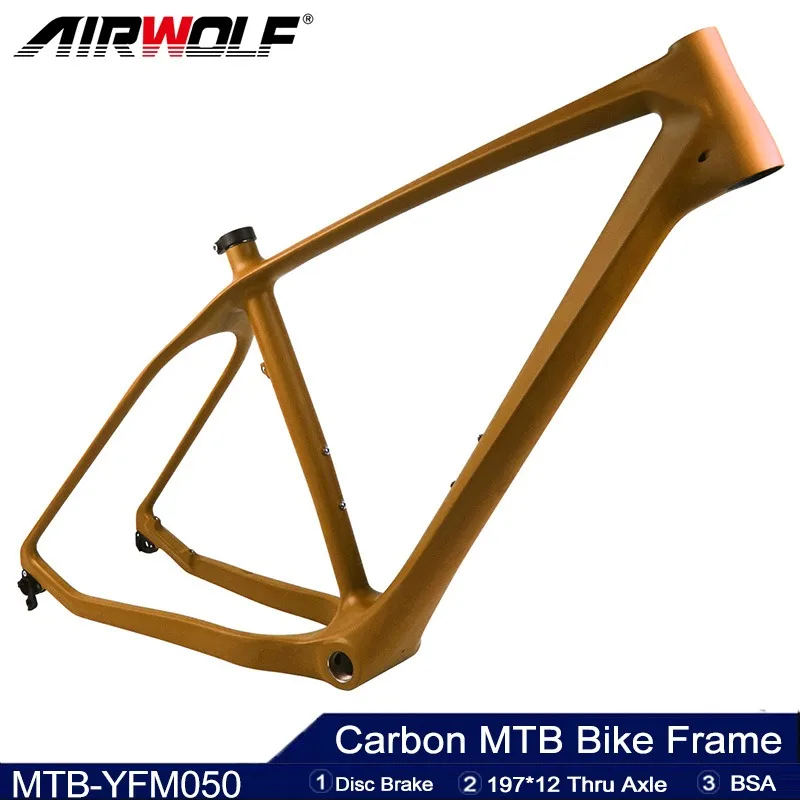 

Airwolf T1000 Carbon MTB Frame 26er Carbon Bike Frame 26 Mountain Carbon Bike Frame 197*12mm Disc Brake Frameset 31.6mm